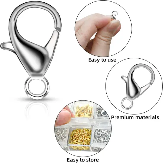 Lobster Claw Clasps & Open Jump Rings for Jewelry Making(6 Colors) {5}