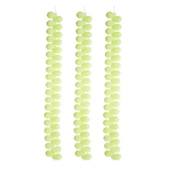 John Bead 114pcs 6x9mm Czech Glass White Alabaster Velvet Drop Bead Strands Soft Lime {3}