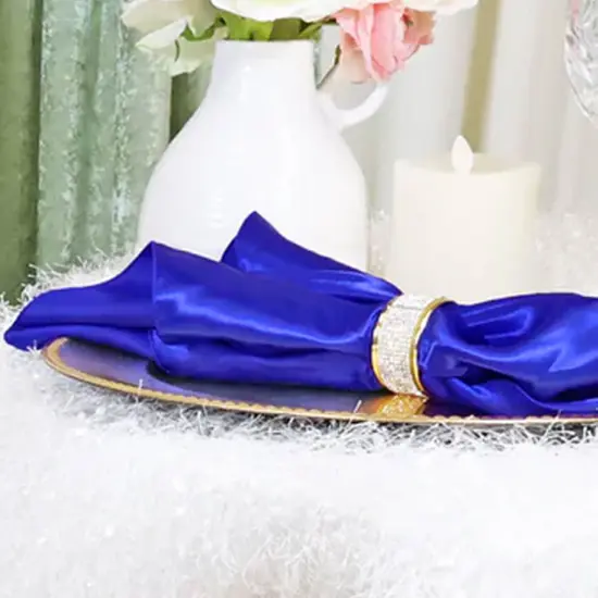 10 Pieces Royal Blue Ruffled Spandex Chair Bands for Vibrant Event Decor 8x13 inches {5}