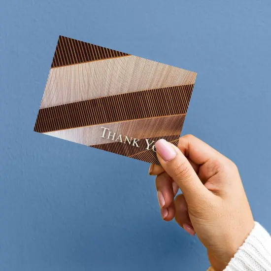 Great Papers! Bold Copper Thank You Note Card and White Envelope, 4.875" x 3.375", 24 count {4}