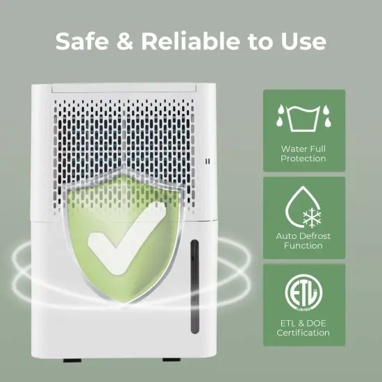 Costway 32-Pint Dehumidifier with Energy Efficient Automatic Shutoff 2,000 Sq. ft Coverage Area {2}