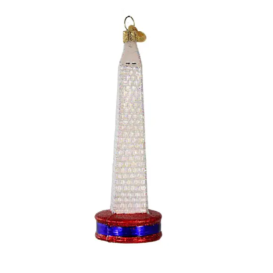 Old World Christmas 5.0 Inch Washington Monument Christmas Tree Ornament , Ornament National Mall White {2}