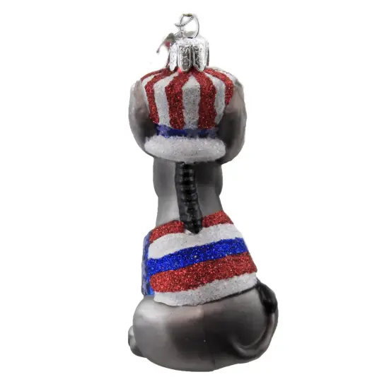 Noble Gems 4.25 In PatrioticDonkey Patriotic Tree Ornament , Uncle Sam Hat Ornament Gray {2}