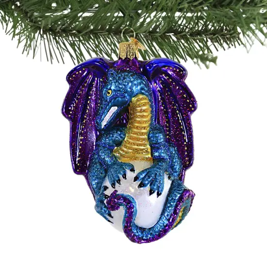 Old World Christmas 5.0 Inch Fantasy Dragon Tree Ornament , Ornament Mythical Creature Multicolored {3}