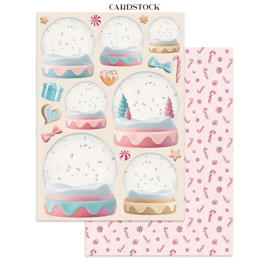 Stamperia Junk Journal Stickers, Cut-outs And Backgrounds-Candy Christmas {6}