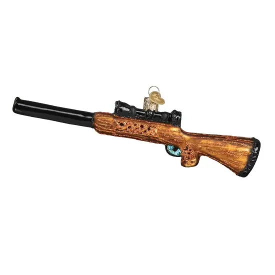Old World Christmas 1.5 Inch Rifle Tree Ornament , Warfare Hunting Shooting Sport Multicolored {2}