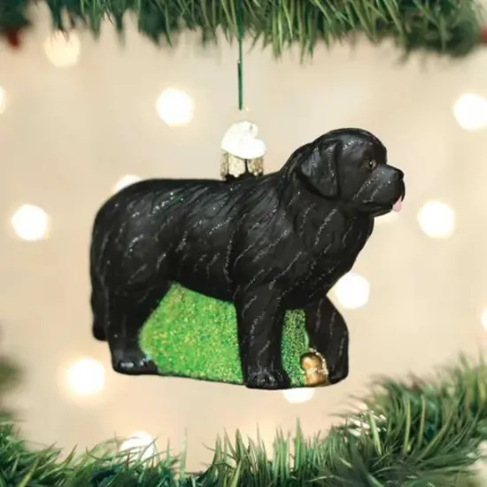Old World Christmas 2.75 In Newfoundland Christmas Tree Ornament , Newfie Tibetan Mastiff Black {3}
