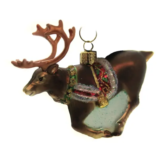 Old World Christmas 4.0 Inch Reindeer Tree Ornament , Ornament Magical Brown {2}