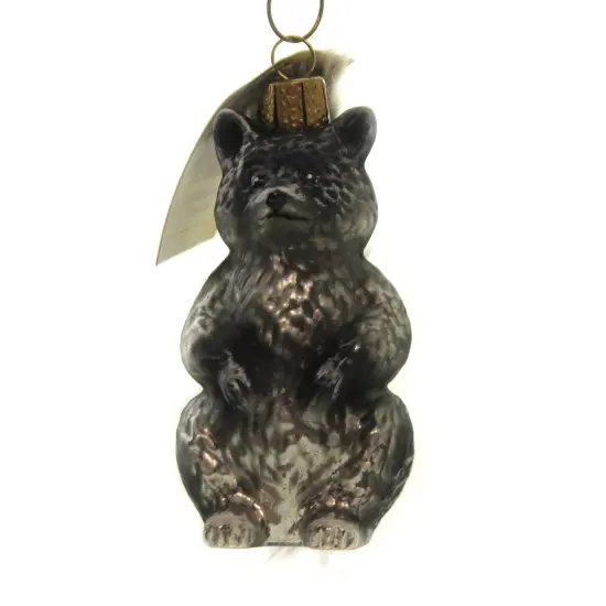 Old World Christmas 3.5 Inch Vintage Raccoon. Tree Ornament , Ornament Woodland Black {1}