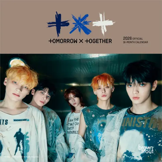 TXT OFFICIAL | 2026 7 x 14 Inch (Hanging) Monthly Mini Wall Calendar {1}