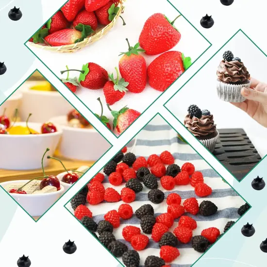 52 PCS Artificial Fake Fruit - Mixed Berries {3}