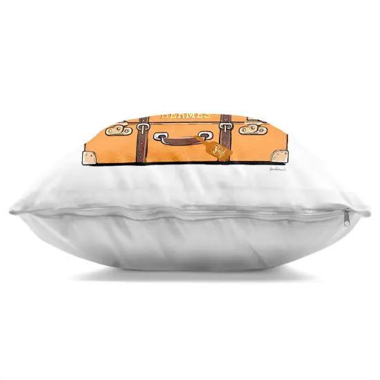 Stupell Industries Bright Glam Travel Cases Decorative Printed Throw Pillow design by Amanda Greenwood, 18 x 7 x 18 {3}