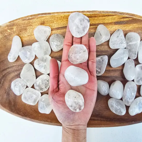 Tumbled Clear Quartz Crystal Large Pieces {1}