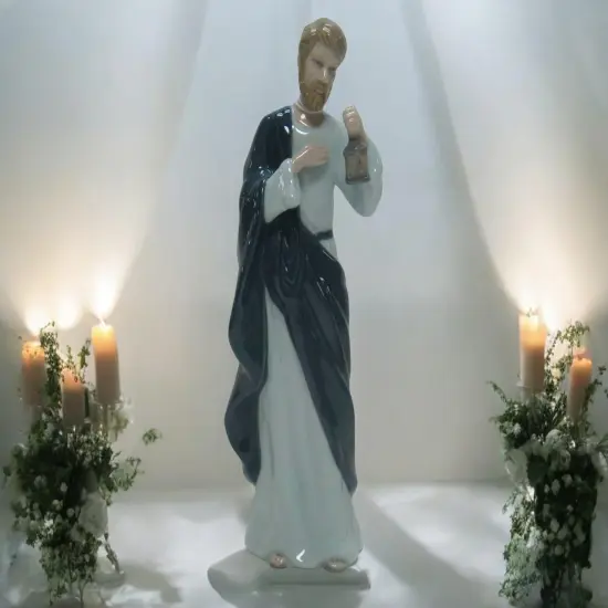 Ceramic Father Joseph Figurine, Religious Decor or Gift, Nativity Piece {1}