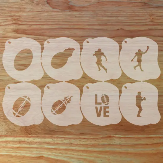 Football Face Painting Stencil Set | Perfect for Face Painting, Temporary Tattoos, Birthday Party | Designer Stencils | {1}