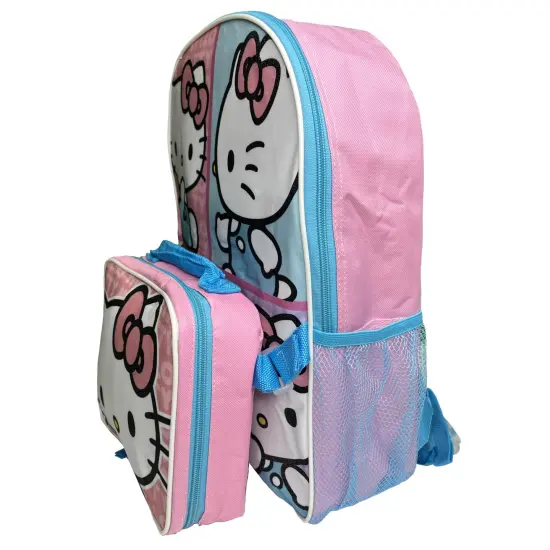 Hello Kitty 16" Pink Backpack with Rectangular Lunch Bag {4}