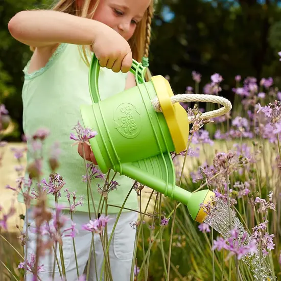 Green Toys: Watering Can - Green - 3pc Tool Set, Hand Rake & Shovel, Rope Handle Can, Garden-Beach-Outdoor Play, Recycled Material, Kids-Toddler 18mo+ {4}