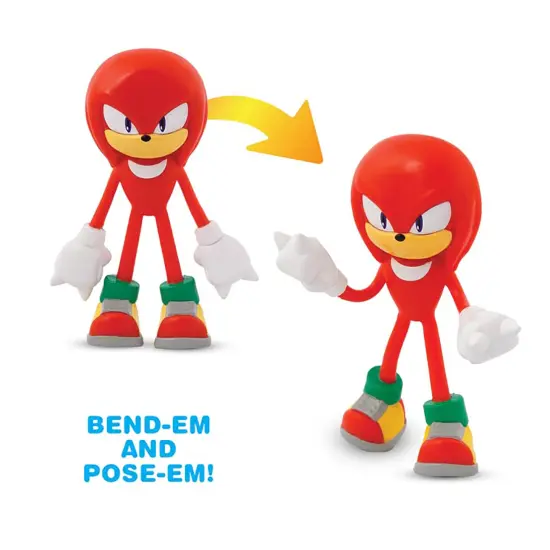 FleXfigs: Sonic & Knuckles - 2 Character Pack - Sonic The Hedgehog Articulated Action Figures, Flex It - Pose It!, Collectible Toy Miniatures, Kids 3+ {5}