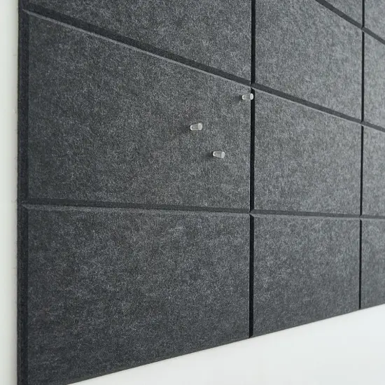 Pack of 24 - Black Felt Board Alternative - Felt Bulletin Board Tiles {3}