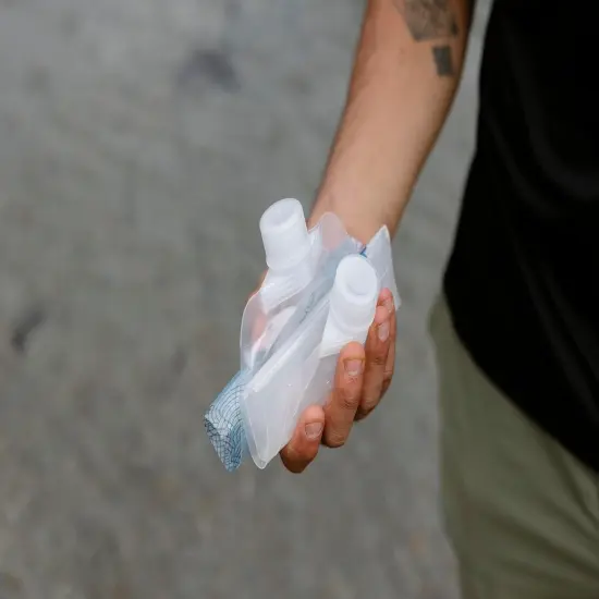 Collapsible Water Bottle with Closure Cap {3}