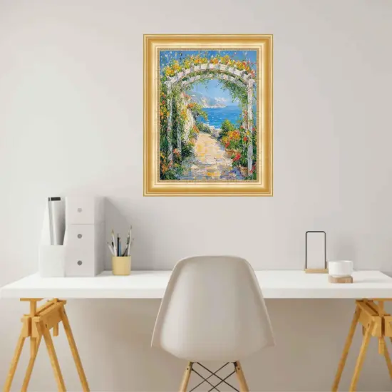 Scoop Beaded Gold Picture Frame 26x26 frame {4}