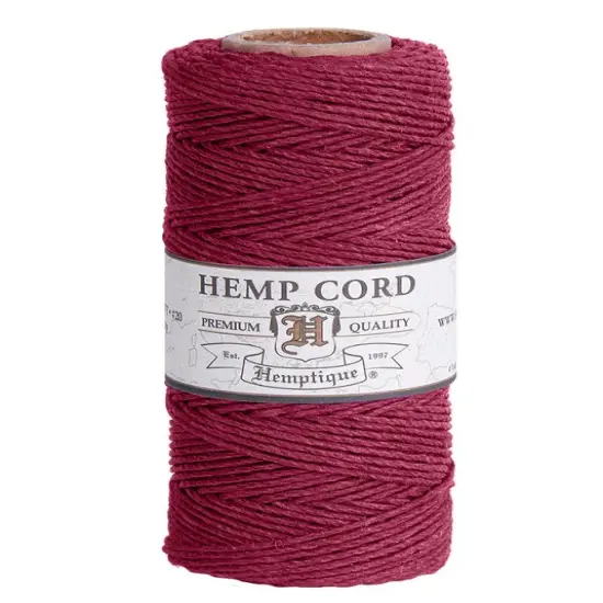 Hemptique 1mm #20 Hemp Cord Spools Jewelry Making Macrame Crochet Crafting Gift Wrapping Rose {1}