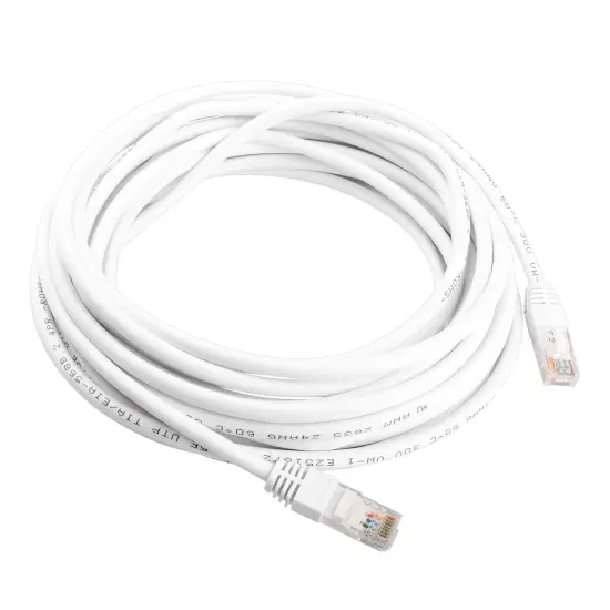 Insten 25' Cat5e Cat-5e Ethernet Lan Network Patch Cable 25Ft White {2}