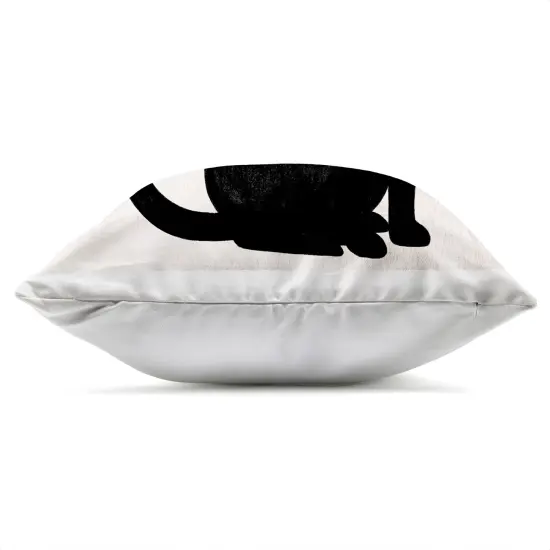 Stupell Industries Black Cat Eyes Silhouette Outdoor Pillow, 18 x 7 x 18 {3}