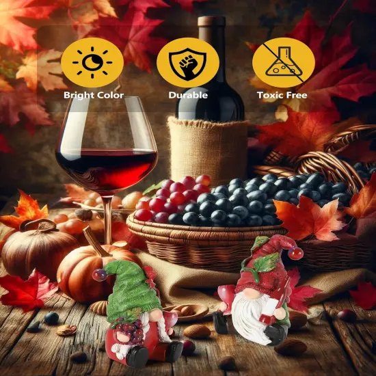 Whimsical Gnome Gifts Home Decor for Thanksgiving Table Decor(Grape Gnomes) {2}