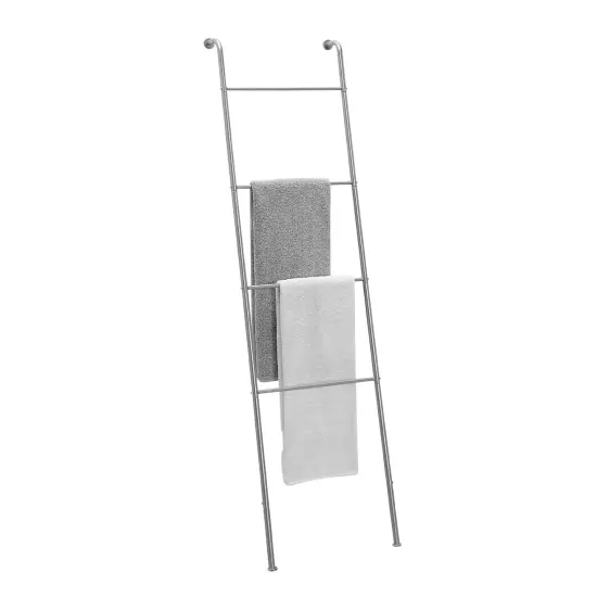 Classic Home, Bath, Bedroom, Closet Leaning Ladder Rack Silver {1}
