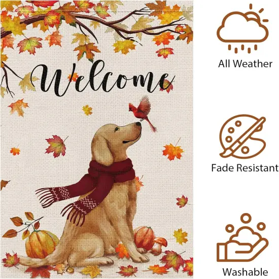 Welcome Fall Garden Yard Flag 12 x 18 Inch(fall) {1}