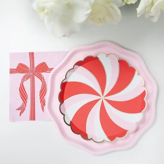 PETAL PINK COMPOSTABLE DINNER PLATES {6}