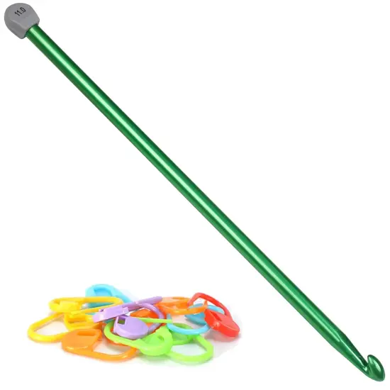 Crochet Hook Tunisian 11.0 mm, Aeelike Extra Long Afghan Hook Aluminum Colorful for Beginners and Crochet Hooks Lovers {1}