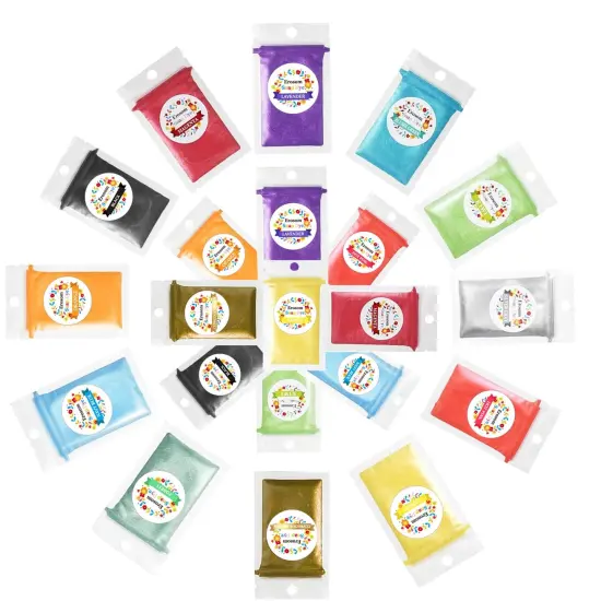 12 Colors Mica Powder Pigments Soap Dye for Soap Coloring - Soap Making Colorants Set - 0.18oz 12 Bags - Skin Safe for DIY Soaps, Bath Bombs, Candle Making, Nail Polishes, Resin Makeup Dye. {1}