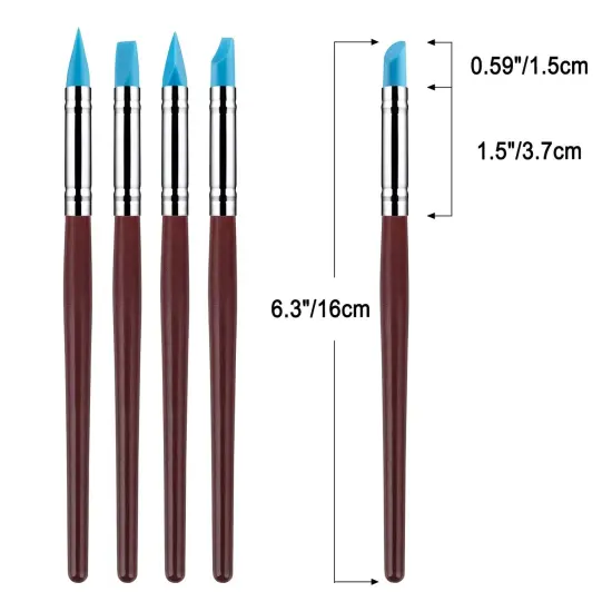 10 Pieces Silicone Clay Sculpting Tool, Modeling Dotting Tool& Pottery Craft use for DIY Handicraft,silicone tool,silicone sculpting tools {1}