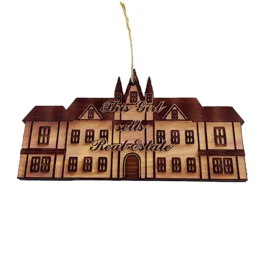 This Girl Sells Real Estate HOUSE - Cedar Ornament {1}