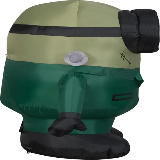 3' Gemmy Airblown Inflatable Halloween Minions Bob as Frankenstein Monster Yard Decoration 222495 {4}