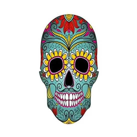 Sugar Skull Colorful Birthday Edible Cake Topper for 8 inch round cake or larger {1}