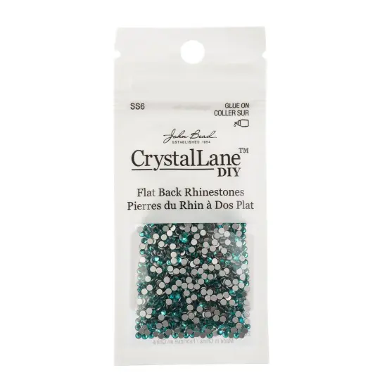 Crystal Lane DIY SS6 Glass Flatback Rhinestones, 1440pcs Blue Zircon {3}