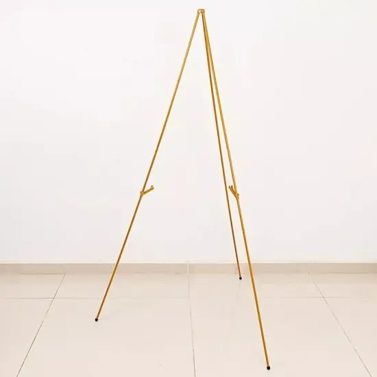 65" Gold Metal Easel Collapsible Tripod Stand Party Events Decorations Supplies {4}