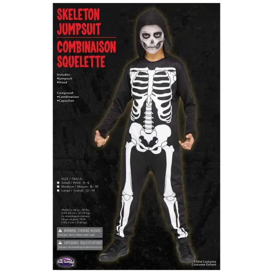 Skele Jumpsuit Child Costume {5}