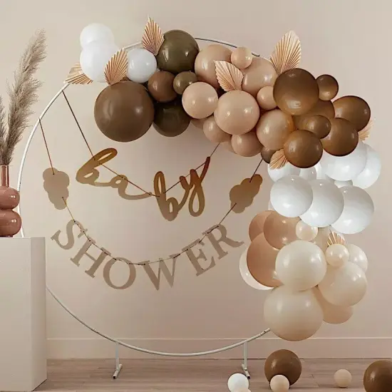 124 Brown White Double Layer Latex Balloons Garland Arch Decorations Kit Party {2}
