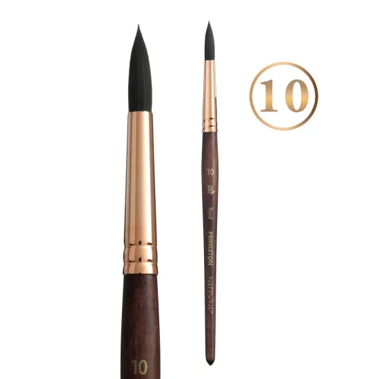 Princeton Series 4750 Neptune Synthetic Squirrel Brush-Short Handle Round Size 10 {3}