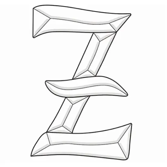 3-3/4" x 5-1/4" Exquisite Clear Glass Letter Z Bevel Cluster BLZ {1}