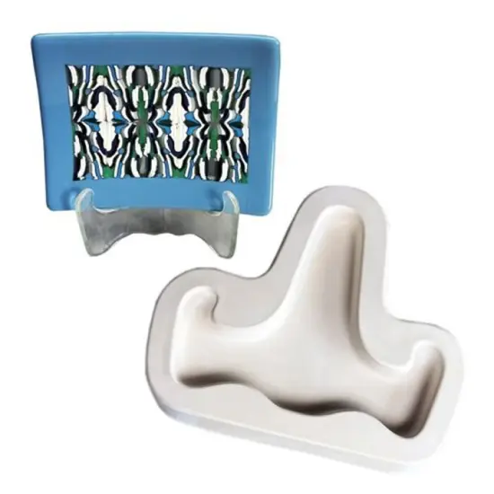 9" x 8" x 1.5" Small Easel Display Stand Glass Fusing Kiln Mold {1}