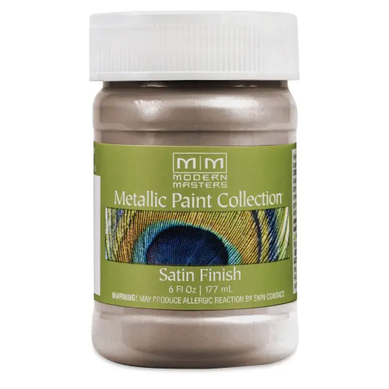 Modern Masters Metallic Paint - Warm Silver, 177 ml jar {1}