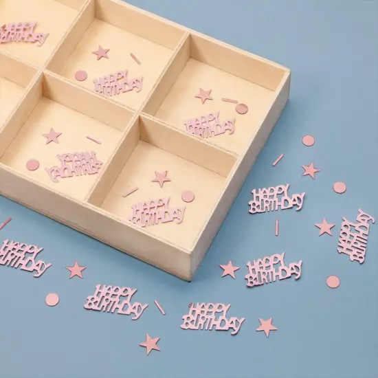Party Confetti Happy Birthday+Star+Round+Strip Foil Confetti (Rose Gold) {3}