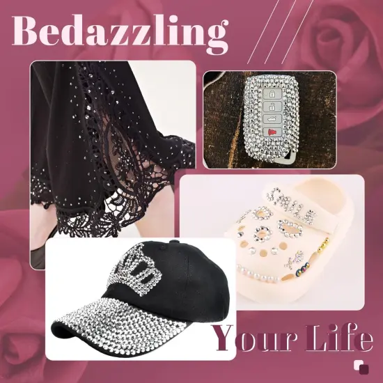 5000PCS 3mm Resin Flatback Rhinestones with Pickup Pen and Tweezers (Silver) {5}