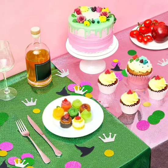 200Pcs Witch Movie Themed Table Confetti, Pink Green Witch Theme {4}