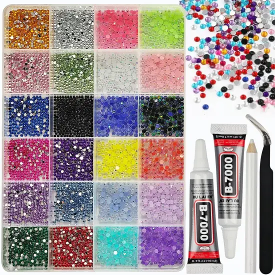2-3mm Flatback Resin Jelly Rhinestones with 2 Pcs B7000 (Mixed Color) {1}